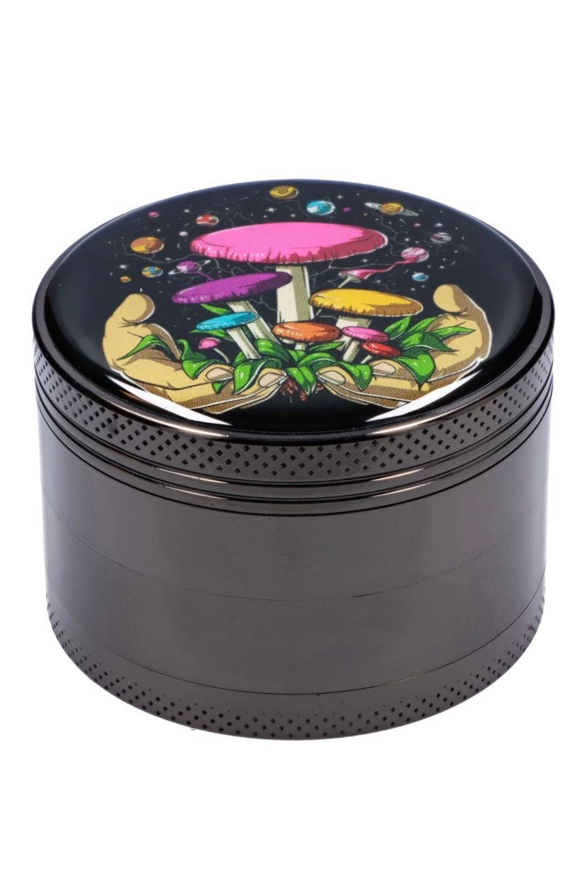 63mm Chrome w/ Space Hands Mushroom Grinder